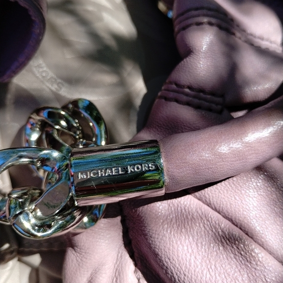 MICHAEL Michael Kors ERIN lilac leather shoulder handbag - Picture 10 of 17